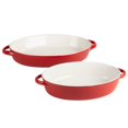 thumbnail image 1 of 10 Strawberry Street Sienna Oval 13" and 10.5" Bakeware Set, Red, 1 of 4