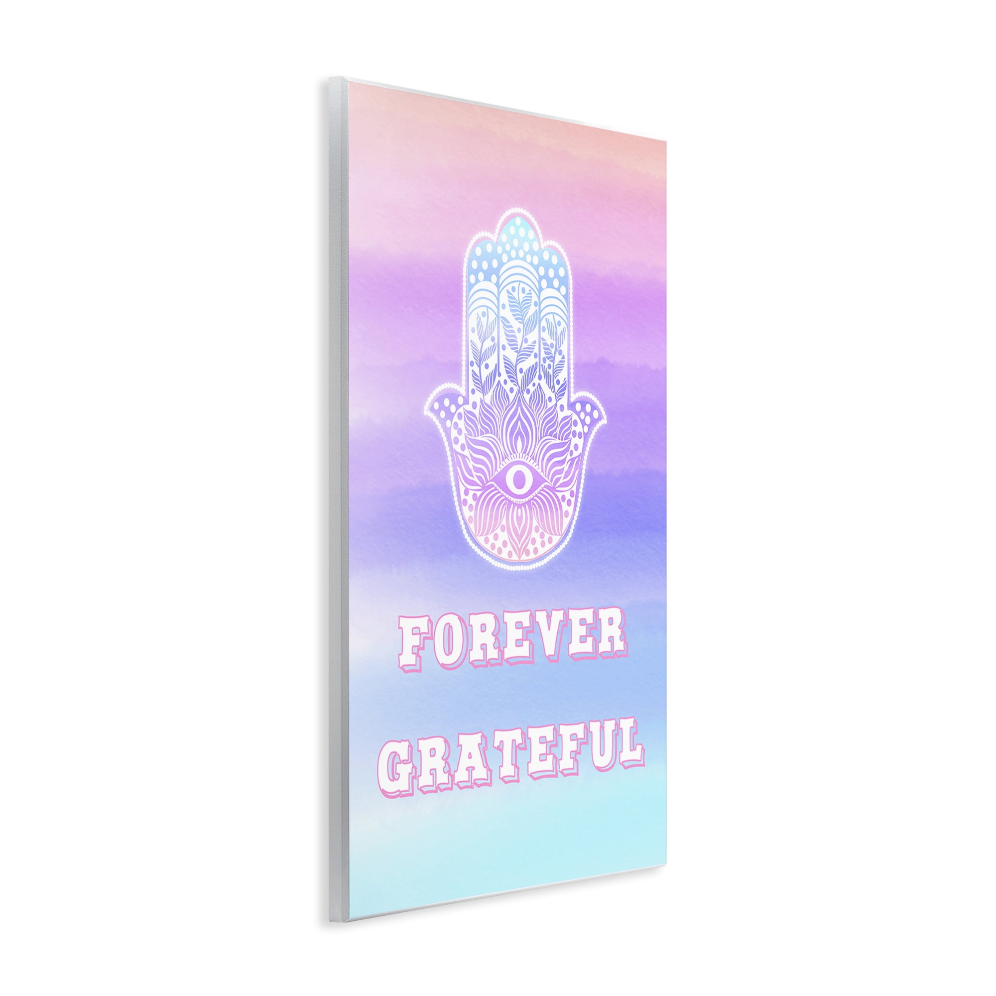 Stupell Industries Forever Grateful Hamsa Wall Plaque Art, design by Pooja Dave