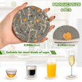 thumbnail image 2 of Yayeee 6 PCS Drink Coasters with Holder Set Woven Absorbent Round Tabletop Hot Pad, Halloween Dancing Skeleton, 2 of 7