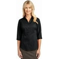 thumbnail image 3 of Port Authority L6290 IMPROVED Ladies 3/4-Sleeve Blouse, Raspberry Pink, 4XL, 3 of 5