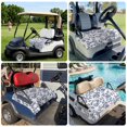 thumbnail image 6 of Golf Cart Seat Covers for 2 Seater,Blue Flower Microfiber Cart Seat Towel Blanket,Spring Leaf Vintage Farmhouse Boho Plant Absorbent Breathable Non Slip Bench Seats Protector for Golf Course 51"x31", 6 of 9