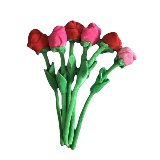 Peluche Figura Rosa Flor Ramo Buchon Bouquet 6 Piezas 70 cm
