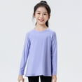 thumbnail image 4 of 4T-12T Girls Athletic Performance Long Sleeve Shirts Active Dry Fit Rash Guard Yoga T-Shirt Loose Fit, 4 of 8
