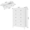 thumbnail image 2 of Commode à 5 Tiroirs, Armoire de Rangement en Bois avec Tiroirs pour Chambre, Grande Commode Table de Nuit pour Salon, Entrée, 2 of 8