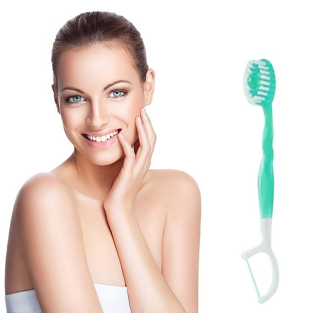 Travel 5-in-1 Toothbrush with Paste Toothpick Tongue Scraper Portable Disposable Design for Mint Freshness and Travel Convenience 10PCS