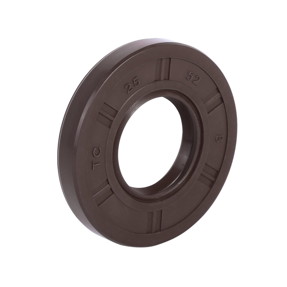TC Oil Shaft Seal 25mm x 52mm x 8mm Fluorine Rubber Double Lip Brown