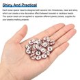 thumbnail image 4 of 100Pack 10mm Rondelle Spacer Beads, Silver Plated Rose Red Rhinestone Spacer Beads, Round Spacer Loose Beads, 4 of 6