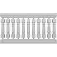 thumbnail image 5 of Ekena Millwork 42"H x 7'L Fiberthane Wellington Unassembled Balustrade Railing Kit, Style A (7 5/8" On-Center Spacing to Pass 4" Sphere Code), 5 of 6