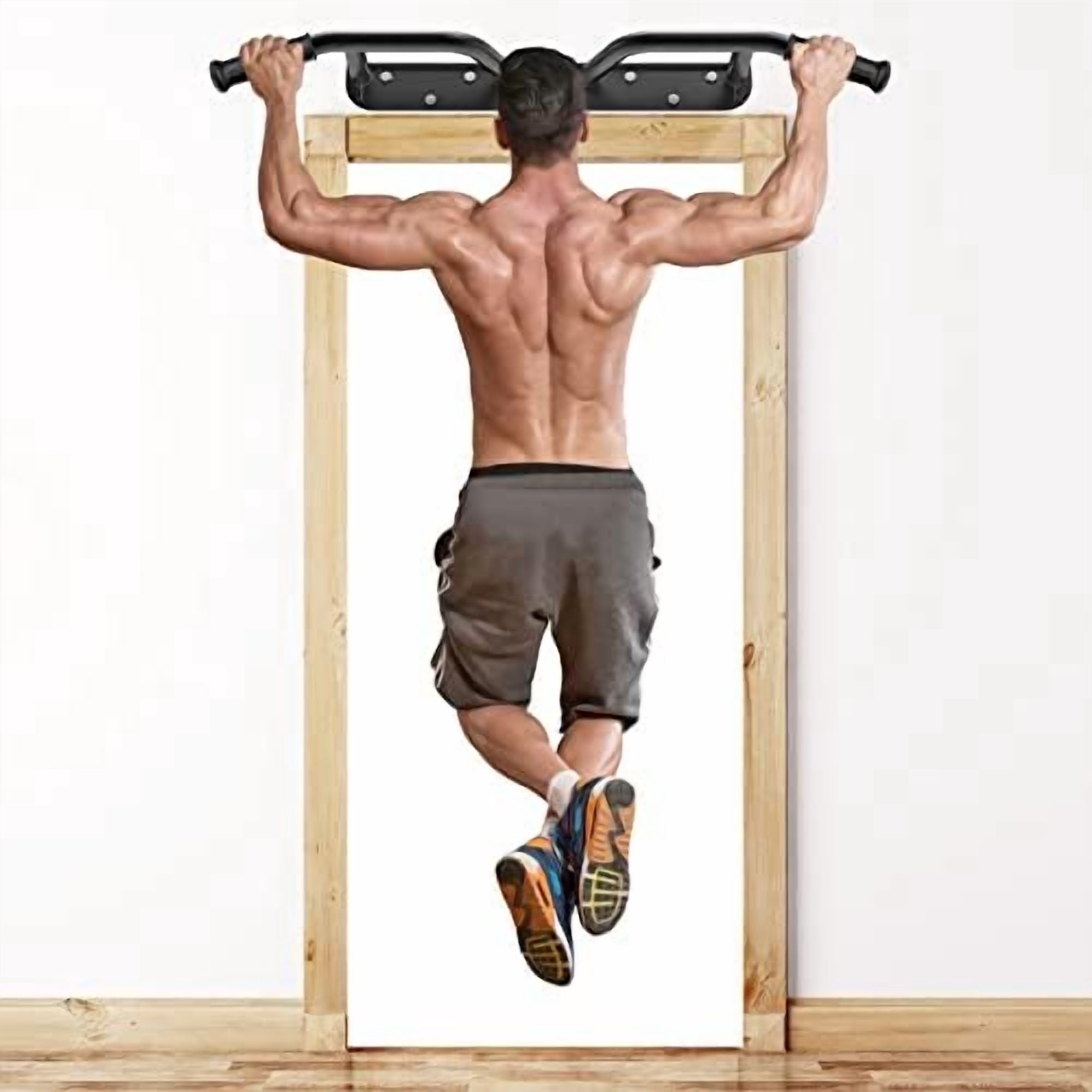 Heavy Duty Wall Mounted Doorway Pull Up Bar, Multifunctional Chin Up Bar, Portable Fitness Door Bar, Body Workout Home Gym System Multi Handle