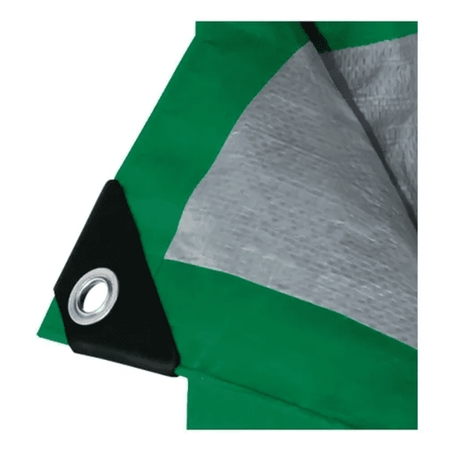 Lona Verde De Polietileno Malubero 5m X 6m Reforzada Impermeable Fácil almacenaje