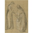 thumbnail image 3 of Pierre Puvis de Chavannes 11x14 Black Modern Framed Museum Art Print Titled - Two Veiled Women (1870-1874), 3 of 5