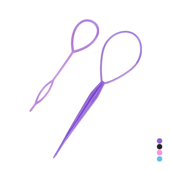 FRCOLOR Tresse Queue topsy 8 Pcs Queue en Plastique pour Cheveux, Outil Pince pour Queue de Cheval, Accessoires de Coiffure (Couleurs Assorties), 7,28 Pouces X 1,77 Pouces X 0,04 Pouces