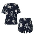thumbnail image 2 of Sigee Retro Flower for Sleepwear Casual Pjs with Pockets Women's Pajamas Sets Shorts 2 Piece Short Sleeve Lounge Sets Large, 2 of 9