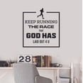 thumbnail image 3 of Keep Running The Race That God Has Laid Out For You Vinyl Wall Art Sticker Decal Motivational Running Exercise Fitness Goal Focus Work Out Healthy Life Style Home Décor Sticker Size (20x20 inch), 3 of 3