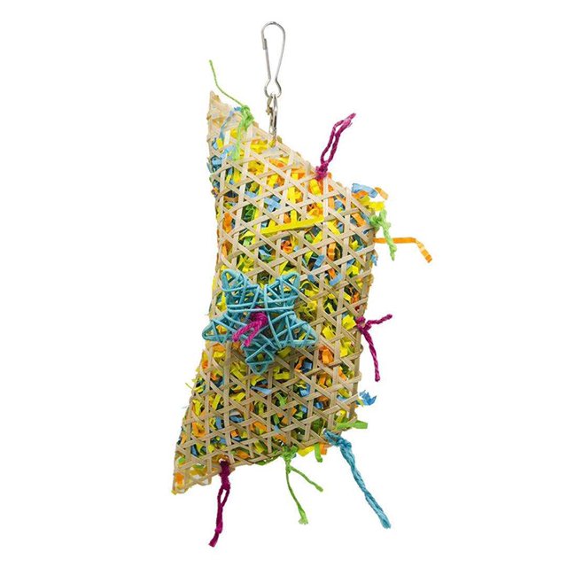 Juguetes para pájaros, triturador de pájaros, juguetes de forrajeo, juguete para periquito, juguete colgante para masticar, accesorios para jaulas de pájaros de papel triturado, percha de cu
