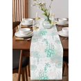 thumbnail image 2 of Table Runners 70 Inches Long Dress Scarves, Coastal Turquoise Farmhouse Coffee/Dining/Kitchen Table Decor, Holiday Table Runner, Coral Starfish Jellyfish Seahorse 13x70 Inch, 2 of 7