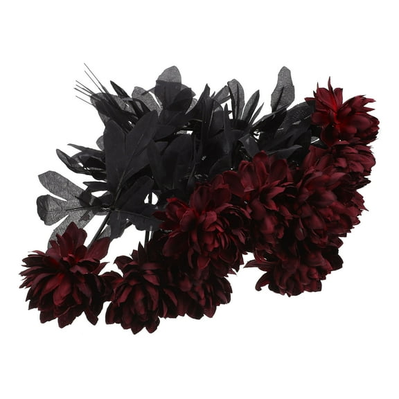 LEORX Artificial Flower Flower Fake Dahlia Red Silk 10Pcs
