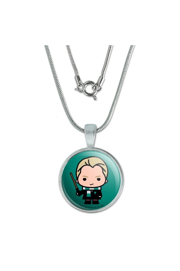 Harry Potter Draco Cute Chibi Character 0.75" Pendant with Sterling Silver Plated Chain