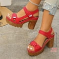 thumbnail image 4 of Taylonsss Women's Fashionable Casual Summer Sandals with Chunky Heel Fish Mouth Toe Adjustable Ankle Strap and Thick Sole for Comfortable Height Perfect for Parties Music Festivals and Daily Wear, 4 of 9