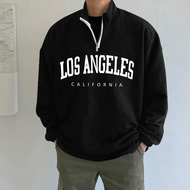 Gibobby Sudaderas sin gorro hombre Sudadera para hombre sudadera para adolescentes y hombres de manga larga Negro XG Walmart en linea