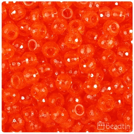 Hyacinth Pack - BeadTin Hyacinth Transparent 9mm Faceted Barrel Pony Beads (500pcs)