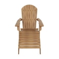 thumbnail image 5 of WestinTrends Tuscany 2-Piece HIPS Outdoor Folding Adirondack Seashell Chair With Folding Ottoman, Teak, 5 of 11