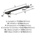 thumbnail image 4 of Amerock Cityscape 6-5/16 inch (160mm) Center-to-Center Oil-Rubbed Bronze Cabinet Pull - 10 Pack, 4 of 5