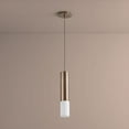 thumbnail image 4 of 18 Inch 11.9W 120V 1 Led Pendant-Aged Brass Finish-Matte White Glass Color-3000 Color Temperature Oxygen Lighting 3-654-40, 4 of 7