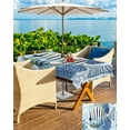 thumbnail image 5 of nqOlkjepod Blue Coastal Fish Outdoor Tablecloth with Umbrella Hole & Zipper, Summer Ocean Flower Stripe Coral Rectangle Table Cover 54x80 Inch, Dining Waterproof Table Cloth Protector for Patio, 5 of 7