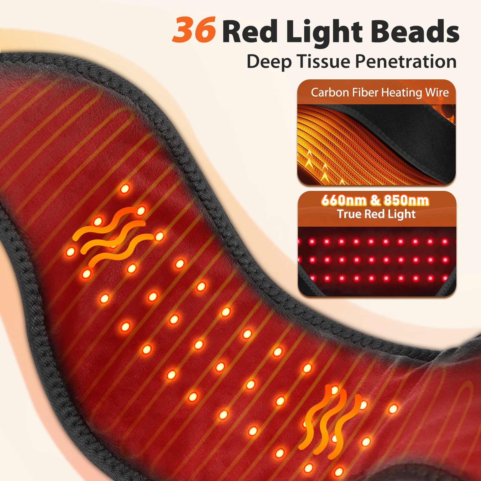 Cordless Neck Heating Pad, Neck Heated Massager with Heat Vibration Massage for Neck Relief, 3000mAh Battery Heating Pad for Neck, Ideal for Shoulders, Lower Back, Legs, and Arms