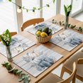 thumbnail image 5 of Navy Blue Pumpkins Fall Placemats Set of 2, Thanksgiving Coastal Wooden Seaside Washable Wipeable Table Mats for Dining Tables, Indoor Outdoor Kitchen Place Mats for Holiday Party Table Decor, 5 of 9