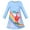 Sky Blue, variant on Girls Dress Easter Stripe T-shirt Rainbow Bunny Butterfly Bow Tie Long Sleeve 3 Years