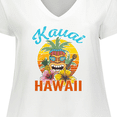 thumbnail image 4 of Inktastic Kauai Hawaii Vacation Tiki Women's Plus Size V-Neck T-Shirt, 4 of 5