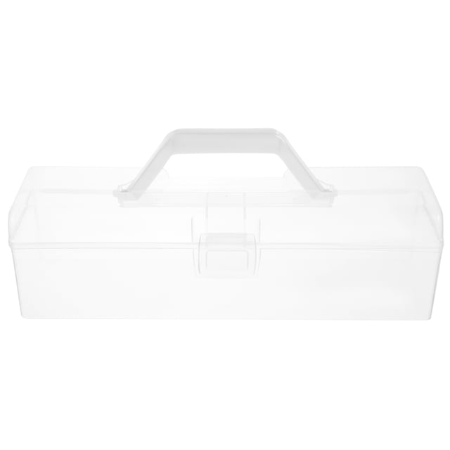 Caja de almacenamiento portátil, cepillo de pintura, organizador de herramientas de mano, caja de bolígrafo de pintura transparente, soporte de almacenamiento