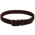 thumbnail image 4 of Falari Black Buckle Men Canvas Elastic Fabric Woven Stretch Braided Belt Dark Brown S, 4 of 5