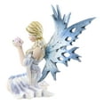 thumbnail image 4 of Figurine de Fleurs de Printemps Fairy Tenant des Ailes de Flocon de Neige Blond Gelé d'Hiver, 4 of 6