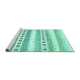 thumbnail image 2 of Ahgly Company Machine Washable Indoor Rectangle Solid Turquoise Blue Modern Area Rugs, 7' x 9', 2 of 4
