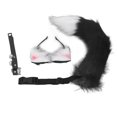 thumbnail image 4 of Bandeau Réglable Oreilles de Chat et Queue de Loup Costume Cosplay, Collier Cloche Doux et Confortable, Ensemble Cosplay de Fête avec Bande Élastique Adapté pour Robe, 4 of 8