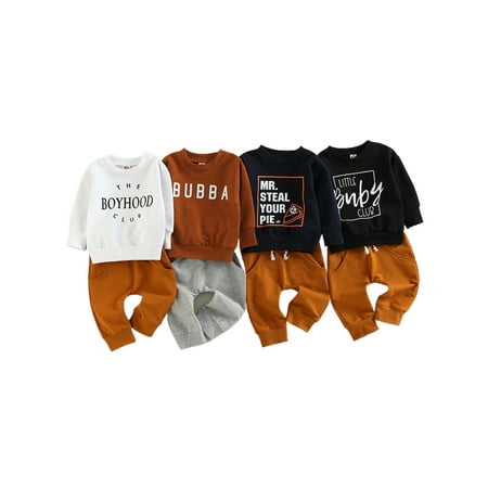 

Ma&Baby Infant Baby Boy Girls Tracksuit Clothes Long Sleeve Sweatshirts Pants Outfit Set Clothing