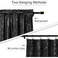 thumbnail image 3 of Crushed Velvet Curtains with Rod Pocket Luxurious Thermal Insulated Soundproof Drapes for Dining Room Soft and Durable Light-Filtering Window Treatments, 4 Panels, 3 of 6