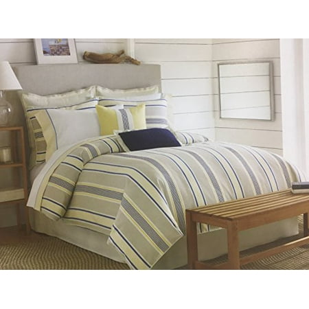 Nautica Full Comforter Set Prospect Harbor Striped Gray Blue