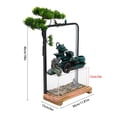 thumbnail image 2 of Indoor Ornament Tabletop Water Fountain with Glass Fish Tank Desktop Fountain Waterfall Elegant Fish Tank with LED Light Wooden Base, 2 of 8