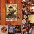 thumbnail image 4 of Placa Metal Vintage Pintura Hierro Rectangular Gato Arte Pared Bar para El 20x30cm, 4 of 9