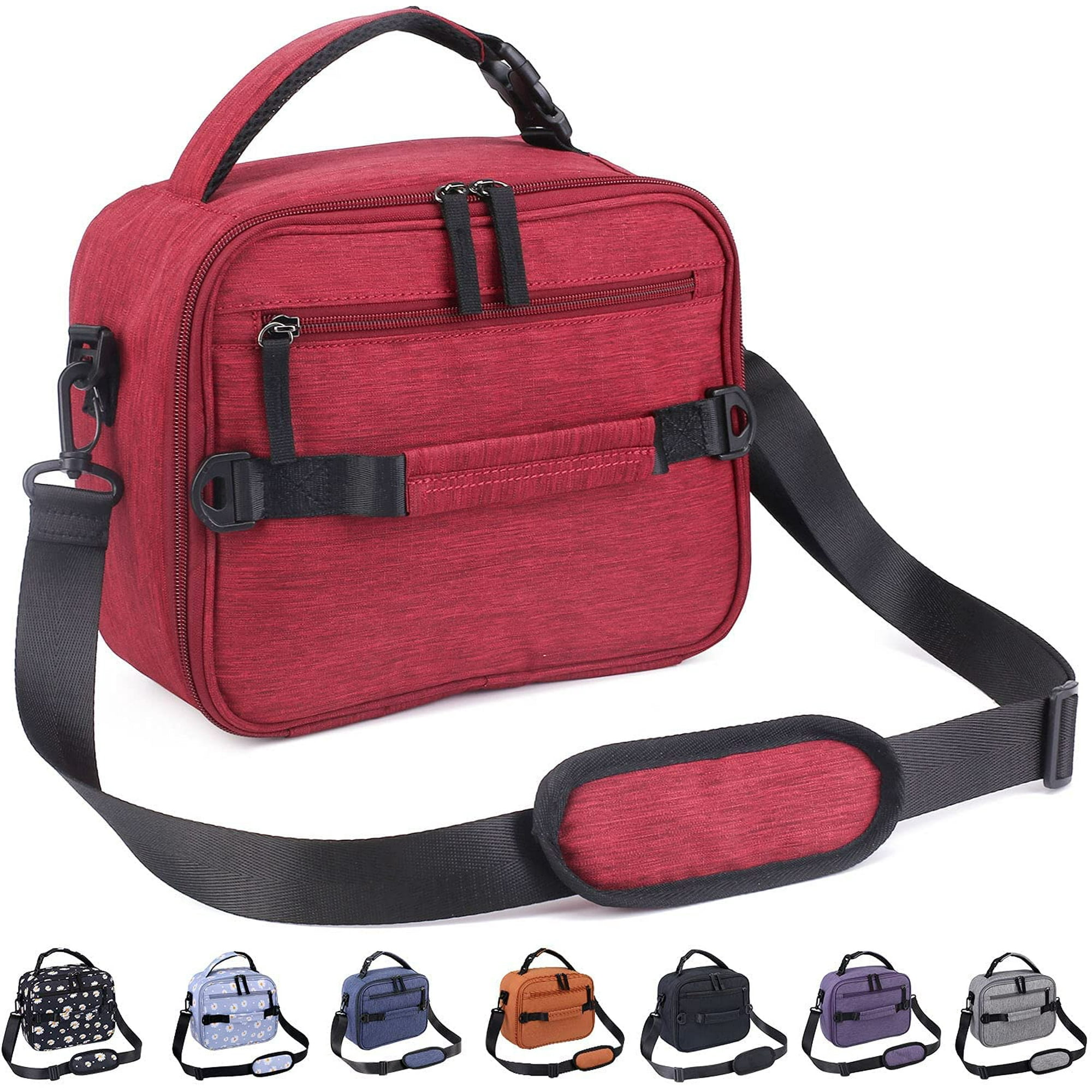 Yeashow Insulated Lunch Bag For Work Lunch Box For Men Women Teen Reusable Lunch Bags With Shoulder Strap Adult Lunch Organizer Small Lunch Cooler Bag