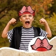 thumbnail image 4 of Gorro pirata infantil Funtery, accesorios para fiestas piratas, 48 unidades, 4 of 7