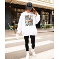thumbnail image 6 of Olive Loves Apple Women's Football Season Coquette Bow Crewneck Sweatshirt, White, Medium, 6 of 8