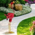 thumbnail image 4 of Figuras De Jardín De Arte Del Hierro, Maceta Para Flores, Adornos Para Patio, Flamenco Sunnimix estatuas al aire libre, 4 of 8