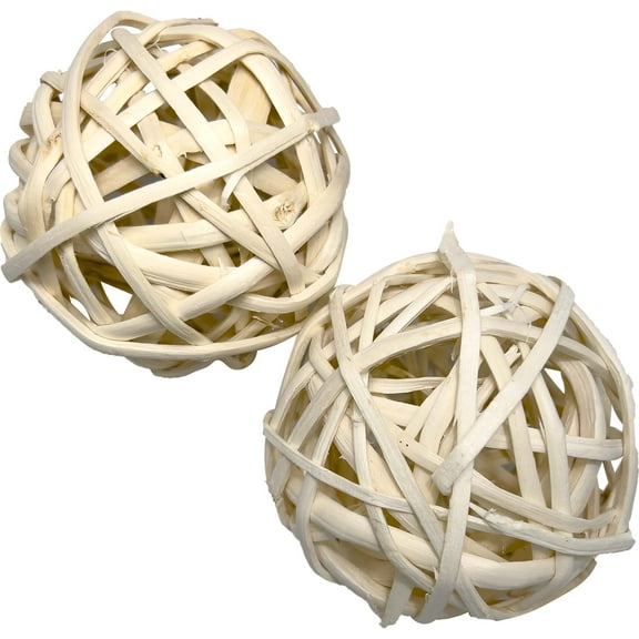 5002 Natural Large Bamboo Chew Balls Pack Size: (2) Pack