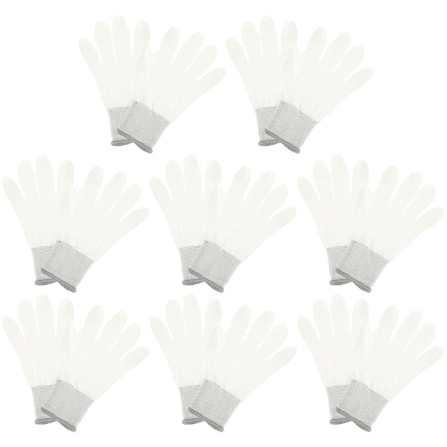 Luxshiny 10 Pares Guantes Laborales De Nylon Transpirable Y Resistente Para Protección En Jardinería