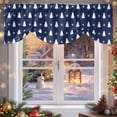 thumbnail image 6 of Christmas Tree Tie Up Valances Curtain, Blue Christmas Snowflake Winter Xmas Adjustable Rod Pocket Short Window Treatment Tie Up Curtains Valances for Kitchen Living Room Bathroom 54x18 Inches, 6 of 9